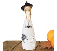 Genérico Decoración De Brujas para Halloween,Figura De Bruja De Resina para Decoración De Halloween - De Temporada Mono para De Mesa Estantería Repisa Alfeizar Escritorio Casa Encantada