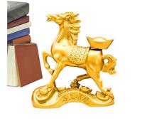 Genérico Decoración de Caballo - 2026 Decoración de Escritorio China de Buen Augurio - Figuritas de Escritorio Doradas del Año del Caballo,para Dormitorio Oficina Estantería Salón