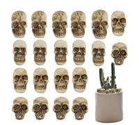 Genérico Decoración de Calaveras - Cráneos Realistas | Cabezas De Esqueleto Góticas En Miniatura Coleccionables 20 Piezas para Decoración Escritorio Estantería Bar Mesa Hogar