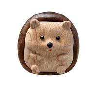 Genérico Decoración De Erizo De Madera - Figura Natural Hecha A Mano, Se A Cualquier Espacio, Juguete De Animal Realista | Mini para Jugar, Premios, Obsequios De Fiesta, Decoración del Hogar, Gua