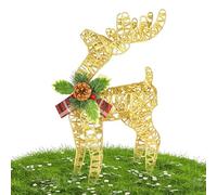 Genérico Decoración De,Estatuilla De Metal Luminosa | para Estante Y Vitrina | para Sala De Estar Interior Hogar Navideño Exterior Familia Entrada Festival Repisa