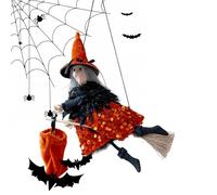 Genérico Decoración De La Escoba Halloween - Figuras Brujas | Suministros Accesorios Patio Decorativo para El Jardín Interior del Al Aire Libre Césped Embrujado Fiesta Casa Mujeres Hombres