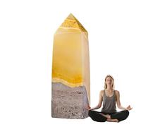 Generico Decoración de la Torre de : Estatuilla Hexagonal de Cuarzo Brillante, Accesorio Decorativo Compacto para Meditación Consciente, Ornamento para Mesa de Estudio de Salón, Potencia