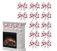 Genérico Decoración De Lazos Navideños - 15 cm Grande Brillante Decoración del Hogar | 12 Piezas Lazos Clásicos Navideños - para Interior Puerta Principal Chimenea Escaleras Mesa Porche Ventana Boda