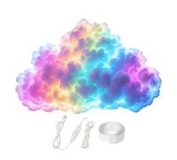 Genérico Decoración De Luz LED Thundercloud Alimentada Por USB, Lámpara De Atmósfera De Nube De Trueno 3D Con Ritmo Musical, Lámpara De Nube Multicolor Ajustable Para Decoración Del Hogar
