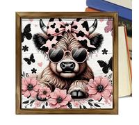 Generico Decoración de pared con - Decoración de 8 pulgadas | Papel de madera - Póster y divertido de granja, pintura rústica, colección para hogar y oficina, obras de arte para sala de estar, cam