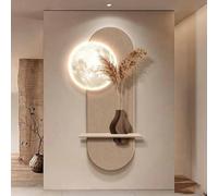 Genérico Decoración de Pared de Piedra Arenisca 3D con iluminación LED para Entrada de casa