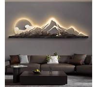 Genérico Decoración de Pared Iluminada, Esculturas Murales 3D de Paisajes Creativos, Cuadro Mural Decorativo Colgante for Dormitorios, Salas de Estar, Comedores, Oficinas y Pasillos