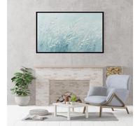 Genérico Decoración De Pared Moderna Con Textura De Hierba De Junco Azul Y Verde. Pintura Al Óleo 100% Pintada A Mano, Obra De Arte Original Sin Marco Para Sala De Estar Y Dormitorio. Paisaje Nat