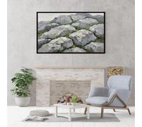 Genérico Decoración De Pared Moderna Con Textura De Piedra, Pintura Al Óleo 100% Pintada A Mano, Obra De Arte Estética Original Sin Marco Para Sala De Estar Y Dormitorio. Imágenes De Arte Con T