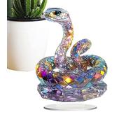 Genérico Decoración de Serpiente Acrílica | Estatua Decorativa de Serpiente 2D para Hogar | Figura Animal Realista, Letrero Acrílico Creativo para Hogar Estantería Dormitorio Colección