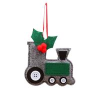 Generico Decoración de tela para colgar | Adorno de ferrocarril navideño para interiores y exteriores, casa, coche, mochila, vitrina de fotos