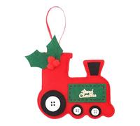 Generico Decoración de tela para colgar | Adorno de ferrocarril navideño para interiores y exteriores, casa, coche, mochila, vitrina de fotos