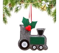 Generico Decoración de tela para colgar | Adorno de ferrocarril navideño para interiores y exteriores, casa, coche, mochila, vitrina de fotos