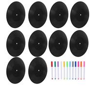 Genérico Decoración de Vinilo Negro con Marcador para Personalizar, Fácil Instalación en Pared, Estilo Vintage Adecuado para Sala y Fiestas