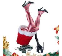 Genérico Decoración del árbol de Navidad - de piernas novedosas, extravagantes Botas navideñas | Figuras de pie de Temporada únicas Que Crean Elegancia Humor Brillo Belleza Femenina de Risa Dive