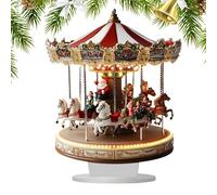 Genérico Decoración del carrusel - Acrílico 2D Escena navideña Carousel | Carrusel de Larga duración de Navidad Casa del Pueblo de Navidad para la decoración Interior, al Aire Libre