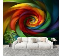 Genérico Decoración del hogar Fotomural 250x175cm Patrones De Impacto Visual 3d Papel Pintado Panorámico ExtraíBle Para Despegar Y Pegar Colorato Para salón Dormitorios,Comedores HD Papel Tapiz