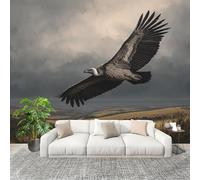 Genérico Decoración del hogar Fotomural 250x175cm Primer Plano De Un Animal, Un Buitre Papel Pintado Panorámico ExtraíBle Para Despegar Y Pegar Gris Para salón Dormitorios,Comedores HD Papel Tapiz