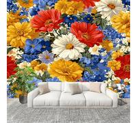 Genérico Decoración del hogar Fotomural 350x256cm 3d RomáNtico Floral Tema Papel Pintado Panorámico ExtraíBle Para Despegar Y Pegar Vistoso Para salón Dormitorios,Comedores HD Papel Tapiz