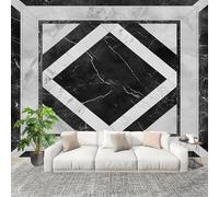Genérico Decoración del hogar Fotomural 350x256cm GeometríA Abstracta Del MáRmol Papel Pintado Panorámico ExtraíBle Para Despegar Y Pegar Gris Para salón Dormitorios,Comedores HD Papel Tapiz