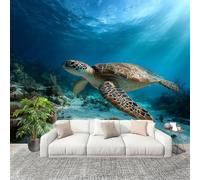 Genérico Decoración del hogar Fotomural 350x256cm OcéAno Animales Cuckolds Marinas Papel Pintado Panorámico ExtraíBle Para Despegar Y Pegar Azul Para salón Dormitorios,Comedores HD Papel Tapiz