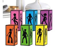 Genérico Decoración Disco Box - 4.33 Inches De Baile Retro | De Cartón Decoración De Fiesta - Mini Figura Decorativa para Escritorio, Sala De Estar, Dormitorio - Exhibición Estilosa para Eventos