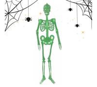 Genérico decoración esqueleto, 152 cm huesos realistas que brillan en la oscuridad, decoraciones de esqueleto completas y colgantes - para fiesta, patio, jardín, pared o casa embrujada cementerio