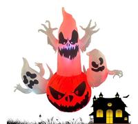 Genérico Decoración Fantasma Inflable - Plantilla De Película De Halloween Animada, Estructura Autónoma, Accesorio De Iluminación | Decoración Al Aire Libre para Césped Hogar Callejón Evento