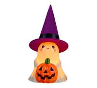 Genérico Decoración Fantasma Luminosa Decoración Interior Halloween Fantasma de Resina | LED de miedo y linda para Fiesta Chimenea Mesa Estantería de Plantas y