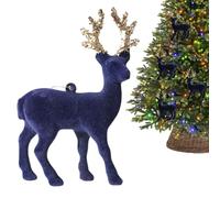 Genérico Decoración Navideña Reno Flocado,Decoración Navideña De para Fiestas - Centro De Mesa Navideño para Escritorio Estante Y Mesa