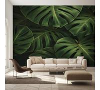 Genérico Decoracion Papel Pintado Monstera, Fotomurales Planta Tropical Botánica Papel Pared Tejido No Tejido Murales de Pared 250x175 Salon Dormitorio Decorativa W&52
