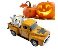 Generico Decoración para camión de Halloween - de 12,5 x 5 x 4 cm para Mesa, aleación de Zinc + Modelos Fantasma para Camiones Vintage ABS para librería Escritorio Vitrina de Entrada Mesa de