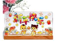 Generico Decoración para el Año Nuevo Chino, Acrílico Alimentado por USB con LED | Marcador de sitio para el Año del Caballo | para casa, dormitorio, salón, escuela, hotel, de primavera