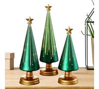 Genérico Decoraciones de Árbol de Navidad para Mesa | 3 Piezas de Navideño,Figurilla De Árbol con Estrella De Resina - para Decoraciones De Hogar Interior Invierno Repisa Navideña Y Centros De Mesa