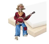 Genérico Decoraciones De Esqueletos para Halloween - Esqueletos Animados Graciosos Duelo De Banjo,Figuras con Música Articulaciones Ojos Luminosos para Fiestas Casa Encantada Porche