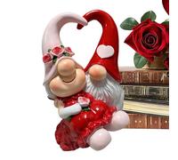 Genérico Decoraciones de gnomos de San Valentín - Estatua de Escultura enana de Resina Hecha a Mano, Linda Figura Decorativa de | Estatuilla de de Resina, para Sala de Estar, Dormitorio, Estudio, g