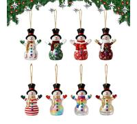 Genérico Decoraciones de Navidad de Muñeco de Nieve,8 Piezas De Figura Plana 2D,De Muñeco De Nieve para Navidad | para Árbol De Fiesta Hogar Cocina Exterior Jardín Patio Pared