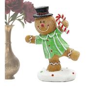 Genérico Decoraciones De Pan De Jengibre - Familia De Pan De Jengibre Navideña De Hombrecito De Resina De 10-15 Cm | Figuras Navideñas Decorativas para Estante De Chimenea | Familia Linda del De D
