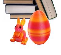 Generico Decoraciones de Pascua - Cartel centro de mesa con decoraciones a base de huevos con forma de conejo | Figuritas con cartel centro de mesa para huevos, decoraciones de conejo de Pascua para