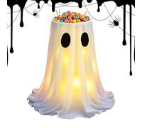 Genérico Decoraciones Fantasmas Luminosas, Decoración Cuenco de Dulces con Luces LED 8 Modos, Portabones Trick Gold Treat | Para Porche, Jardín, Casa, Patio, Césped, Paisaje, Entrada, Terreno Y