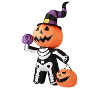Generico Decoraciones inflables de exterior | Figura hinchable de calabaza esqueleto fantasma aterradora - Fotográficos de temporada Decoración fiable Gran estatua para jardín