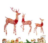 Genérico Decoraciones Originales - Decoración Al Aire Libre Reno | Familia De Acrílico 2D | Decoración Hueca para Navidad | Jardín, , & Decoraciones Al Aire Libre