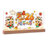 Generico Decoraciones para el Año Nuevo - 2026 chinos con alimentación USB - Letrero Feliz Año Nuevo Decoración De Mesa,Para Hogar, Habitación Da, Salón, Oficina, Escuela, Apartamento,