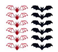 Generico Decoraciones para murciélagos - Decales de la pared de Halloween | Halween Bats Decoraciones Murales Adhesivos 3D | 12 Piezas Decales Impermeables Decoración de Halloween para Coche de Baño