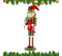 Generico Décorations De Noël Casse-Noisette - Figurine En Bois 38 Cm | Décoration D'Intérieur Pour Table Salle À Manger, Cheminée Chambre Salon Salle De Jeux - Ornement De Fête Pour Et Adultes