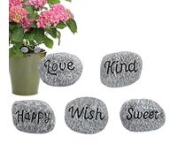 Genérico Decorativas Bonsai, Unique, Space-Saving, - Versatile Compact Y Piedras De Jardín, 5 Uds Guijarros, Suculentas para Maceta Mini Diseño | Multipurpose Outdoor Indoor Utility Cute