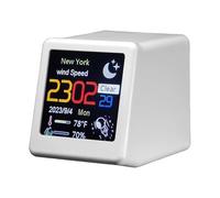 Genérico Decorative Alarm Clock - Cute Kids Clock ¦ Light Alarm with Timepiece Projector, Rechargeable Clocks for Bedroom, Home Accessories Bedside Timer, Portable Clocks with Time Teller