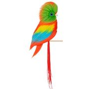 Genérico Decorative Birds - Vibrant Exotic Bird Ornaments, Hand Painted Realistic Tropical Parrot with Flexible Clip Function, Ideal for Tree Branches Indoor Outdoor Garden Patio Balcony Yard Decor