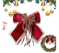 Genérico Decorative Christmas Bows - Ribbon Bows | Velvet Ribbon for Home Decor, Decorative Ribbons with Seasonal Styling Highlights, Home Accessories, Ribbons Ornament for Trees Garlands